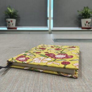 Sanganeri Hand Block Floral Printing Diary Yellow