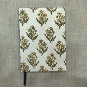 Sanganeri Hand Block Printing Diary Off White