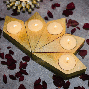 Saharanpur Wooden Tea Light Candle Holders