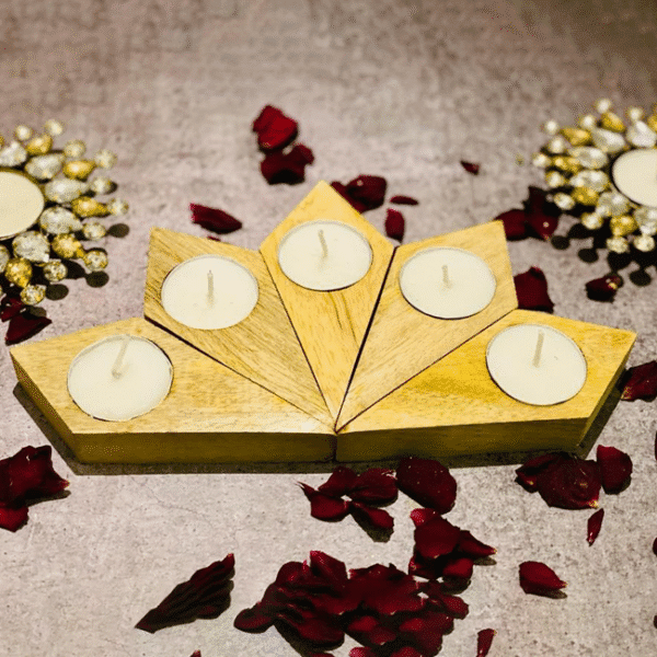 Saharanpur Wooden Tea Light Candle Holders