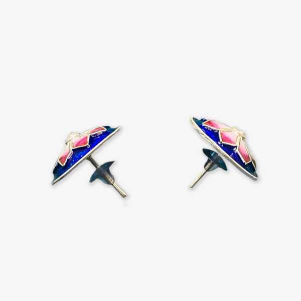 Banarasi Gulabi Meenakari Earrings Lotus Design
