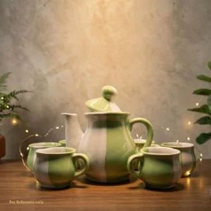Khurja Pottery Glazed Toy Tea Set