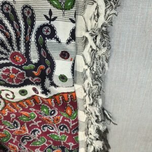 Pilkhuwa Peacock and Floral Design Bedsheet with 2 Pillow Covers