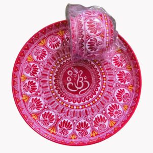 Uttarakhand Aipan Art Ganesha Pooja Thali and Lota