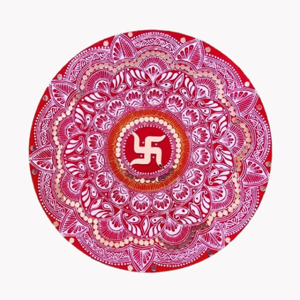 Uttarakhand Aipan Art Swastika Wall Hanging