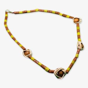 Arunachal Pradesh Wancho Beads Craft Spherical Wooden Beads Necklace