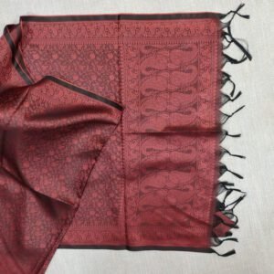 Banarasi Cotton Silk Maroon Stole