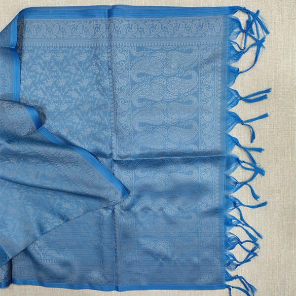 Banarasi Silk Dark Blue Stole