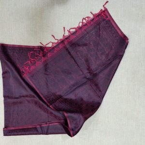 Banarasi Silk Stole Wine Color