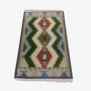 Mirzapur Handmade Dari Rhomboid Design Rectangle Shape Rug