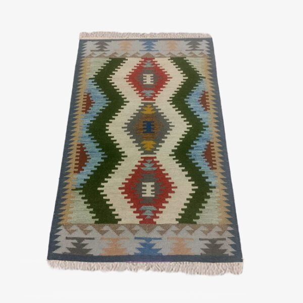 Mirzapur Handmade Dari Rhomboid Design Rectangle Shape Rug