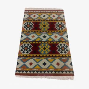 Mirzapur Handmade Dari Traditional Diamond Pattern Kilim Design Rug