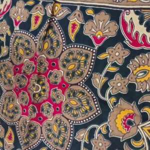 Pilkhuwa Hand Block Print Floral Design Bedsheet with 2 Pillow Covers
