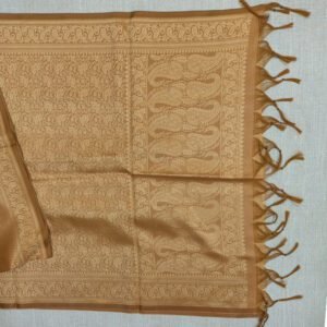 Banarasi Silk Stole Golden Brown