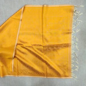 Banarasi Silk Stole Golden-Yellow