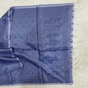 Banarasi Silk Stole Lavender