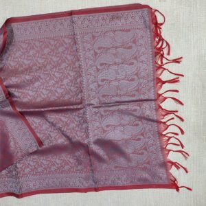 Banarasi Silk Stole Rani Pink