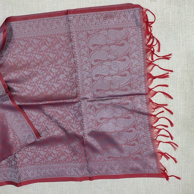 Banarasi Silk Stole Rani Pink