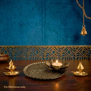 Moradabad Metal Craft Brass Lotus Shape Candle Holder
