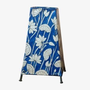 Andhra Pradesh Leather Puppetry Blue Lotus Lampshade