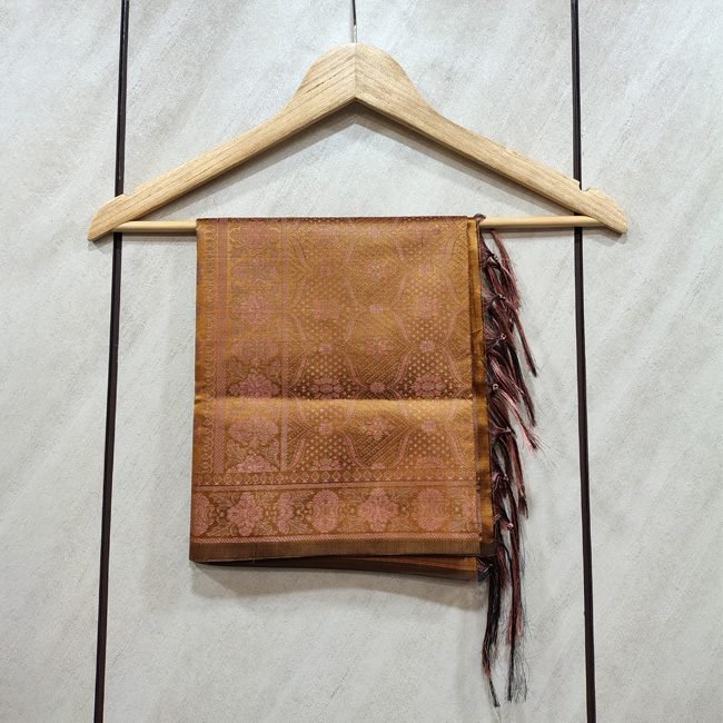 Banarasi Brocade Brown Stole