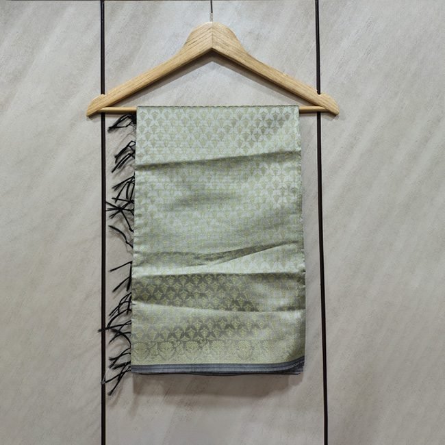 Banarasi Brocade Grey Stole