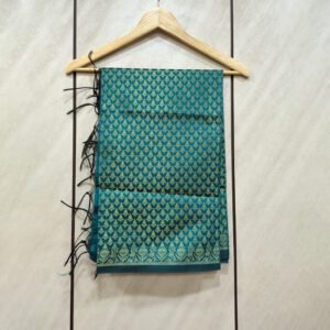 Banarasi Brocade Teal Stole
