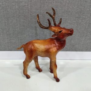 Handcrafted Leather Deer Figurine