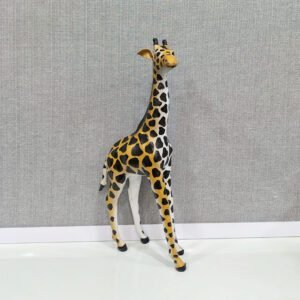 Handcrafted Leather Giraffe Figurine