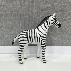 Handcrafted Leather Zebra Toy