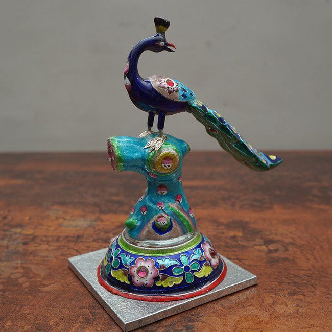 Handcrafted Meenakari Peacock Showpiece