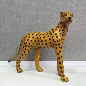 Leather Leopard Figurine