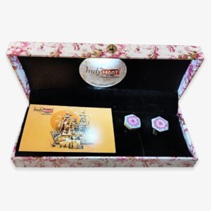 Lotus Flower Meenakari Cufflinks