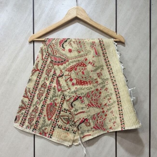 Madhubani Art Bhagalpur Stole