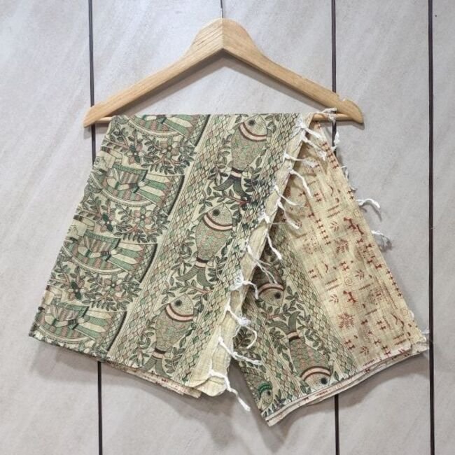 Madhubani Design Bhagalpur Stole