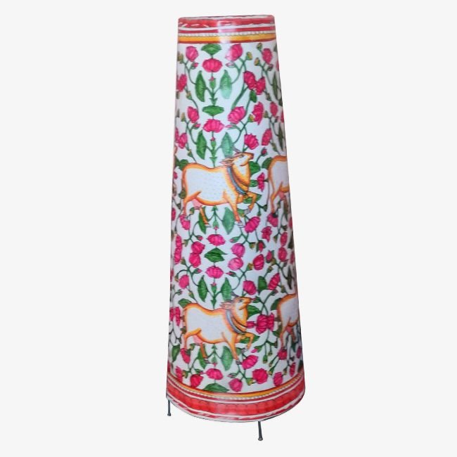 Andhra Leather Puppetry Folk Art Painted Lampshade
