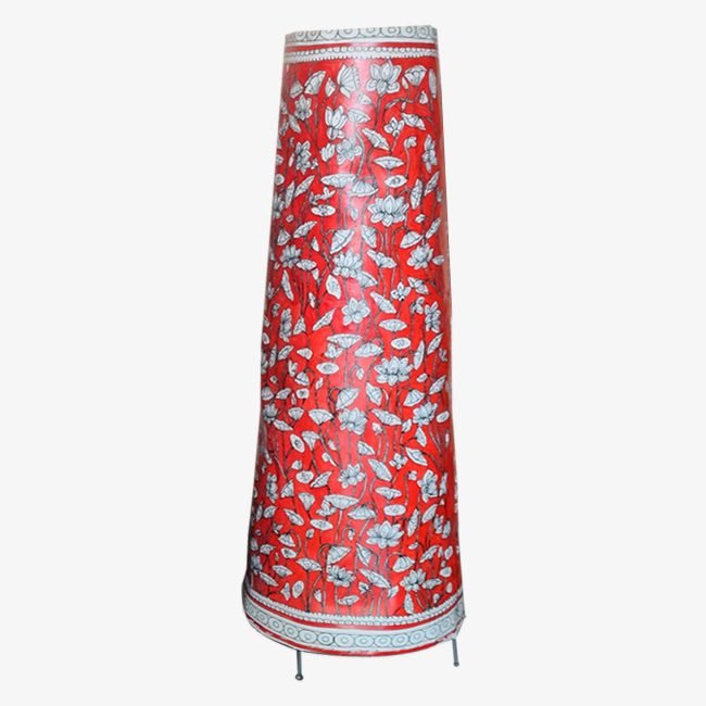 Andhra Leather Puppetry Lotus Motif Lampshade