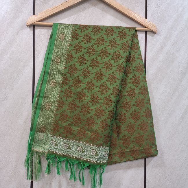 Floral Motifs and Border Design Banarasi Silk Stole