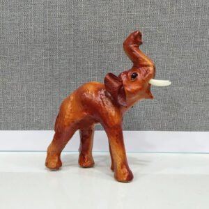 Handcrafted Leather Elephant Figurine