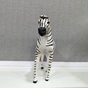Leather Zebra Figurine