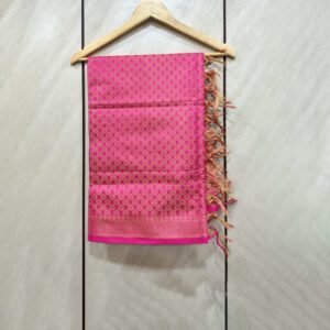 Woven Motifs Banarasi Pink Stole