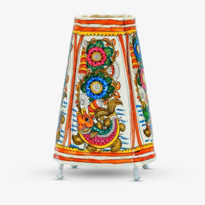 Andhra Pradesh Leather Puppetry Cylindrical Lampshade 12 inch