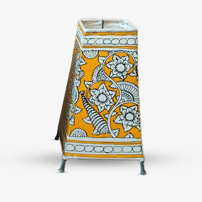 Andhra Pradesh Leather Puppetry Floral Lampshade 8 inches