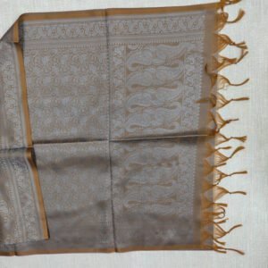 Banarasi Silk Stole Taupe Brown