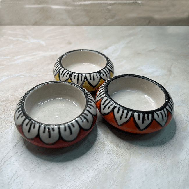 Blue Pottery of Jaipur Candle Holders