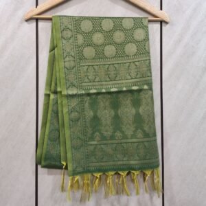 Circular Floral Motifs Banarasi Silk Stole