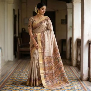 Ethnic Motif Bhagalpuri Saree