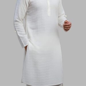 Lucknow Chikankari Hakoba Work Men’s Kurta
