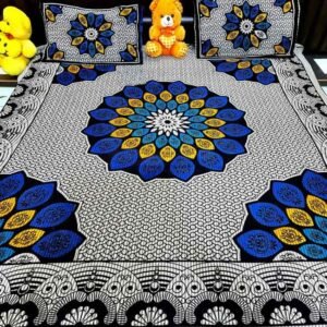 Pilkhuwa Hand Block Print Floral Mandala Pattern Bedsheet
