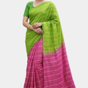 Striped Pattern Bhagalpuri Saree